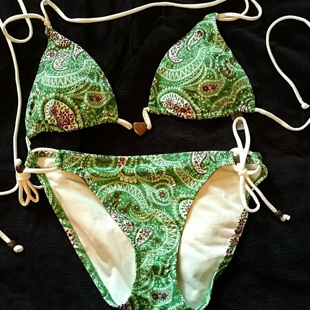 Green Paisley bikini