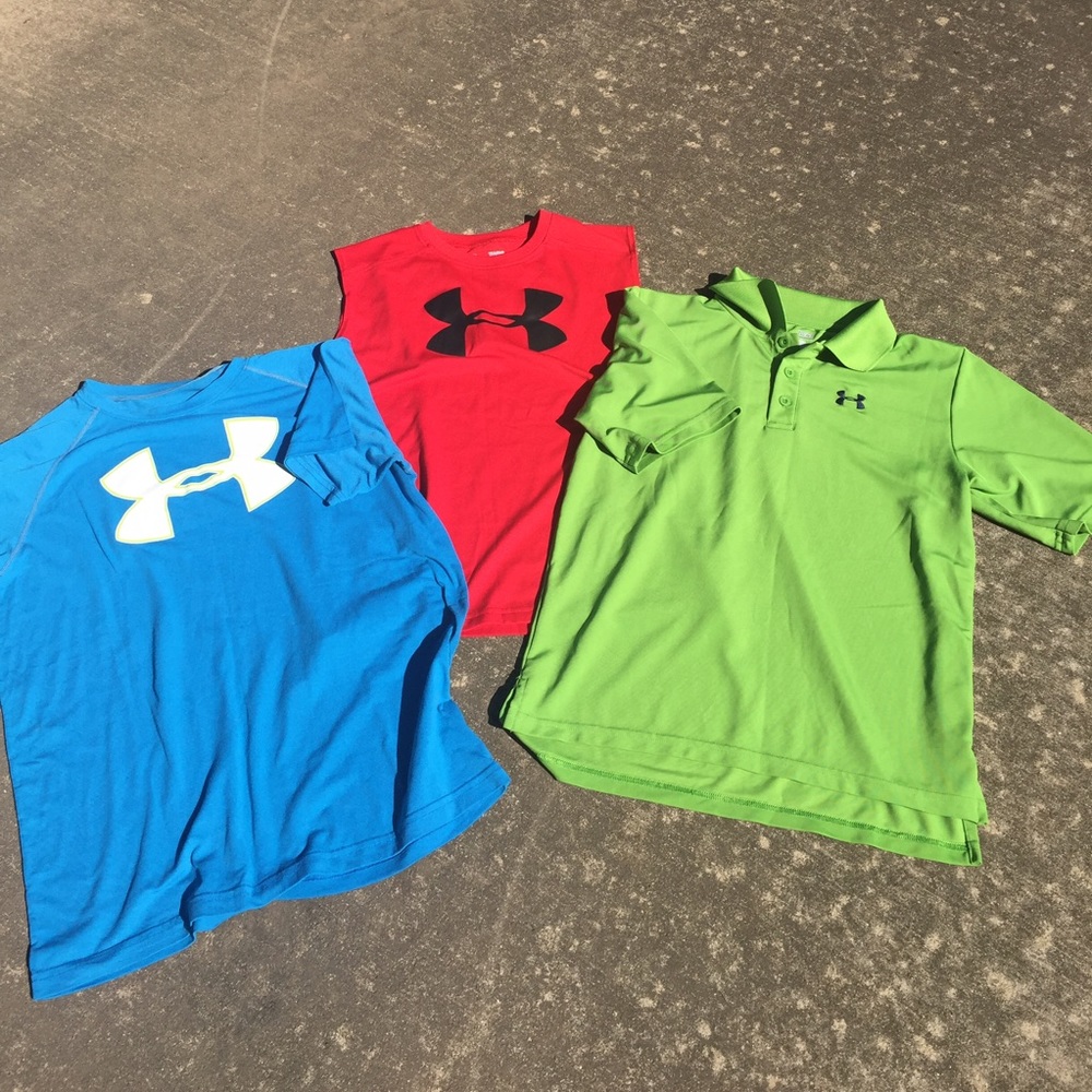 3 Under Armour shirts bundle. Youth large.