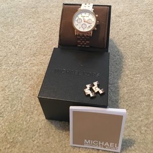 Rose Gold Michael Kors authentic watch with box
