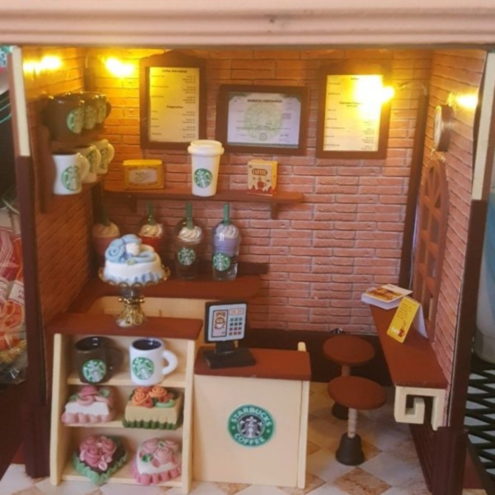 Miniature Handmade Coffee Shop Store Frappacino - Picture 2 of 8