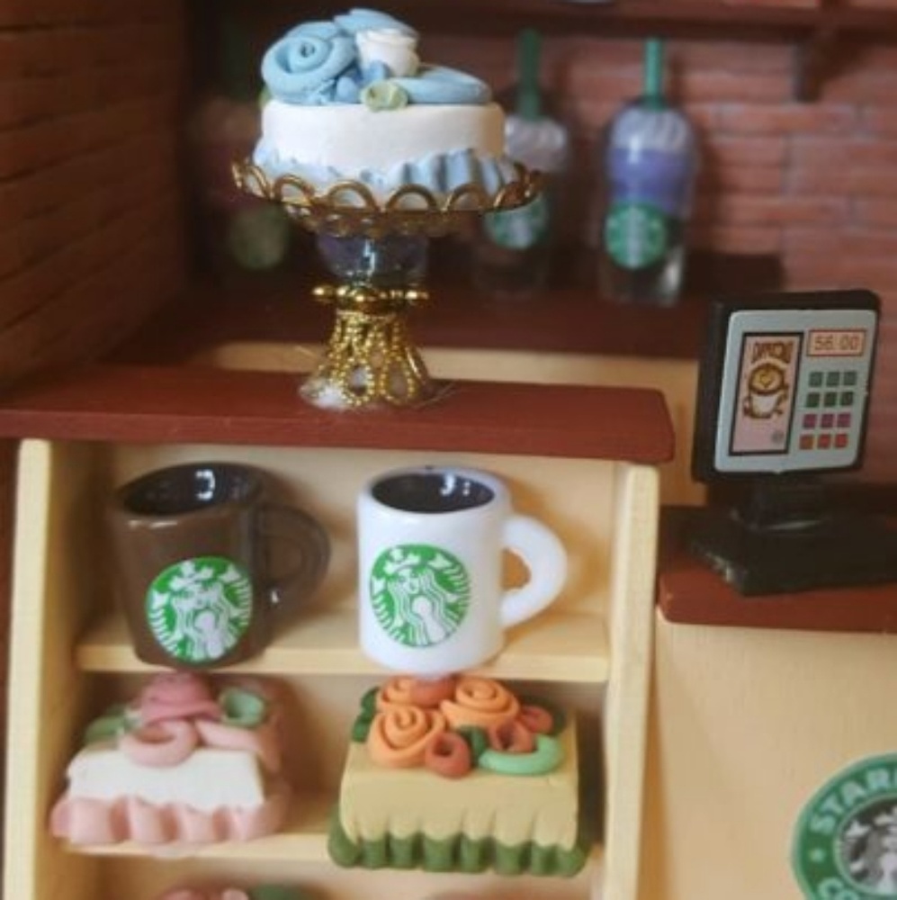 Miniature Handmade Coffee Shop Store Frappacino - Picture 3 of 8