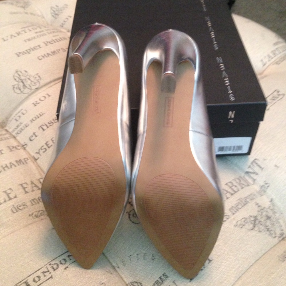 Steven by Steve Madden silver heels size 7.5 - Picture 3 of 6