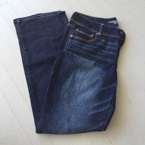 AE Stretch Kick Boot Long Size 16 Jeans