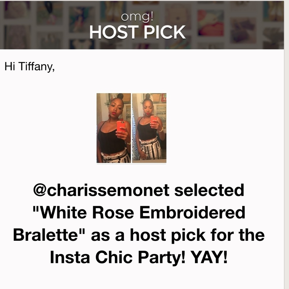 ‼️LAST 1‼️🎉HP🎉White Rose Bralette - Picture 4 of 4