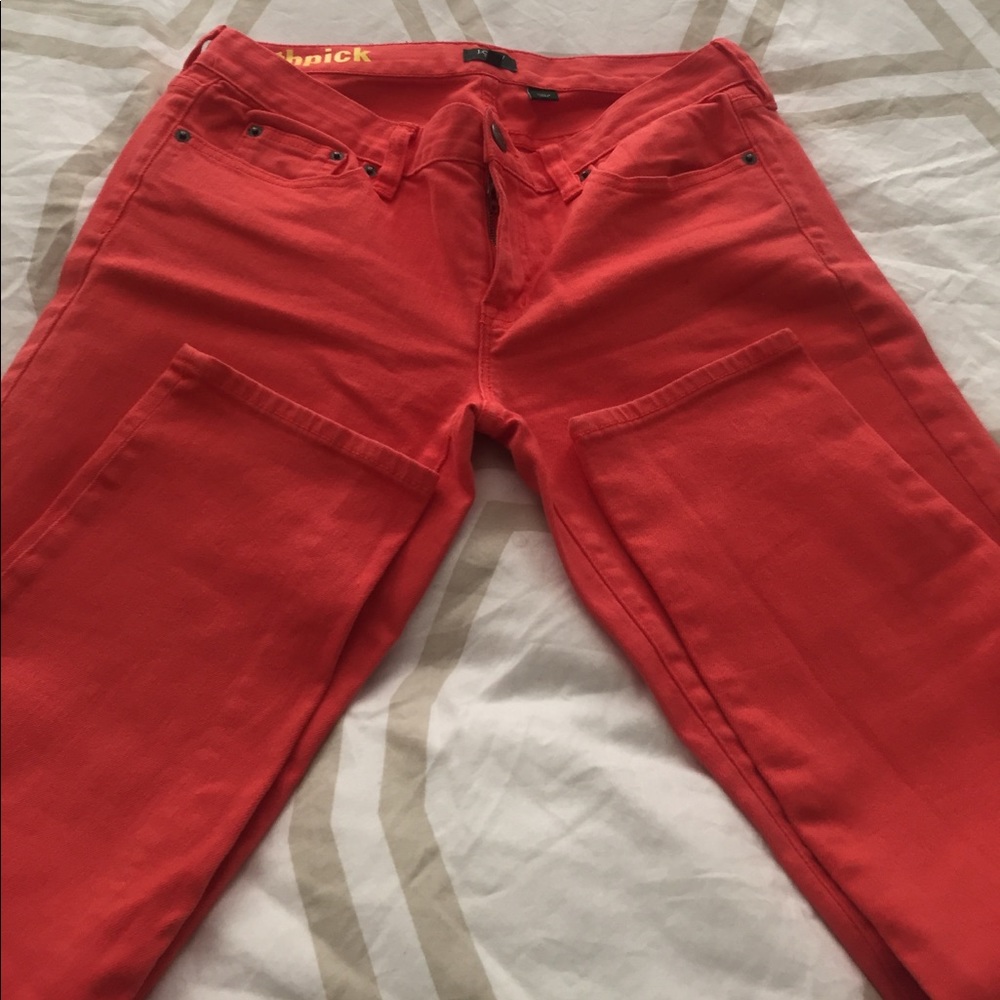 Jcrew factory, toothpick stretch colored jeans