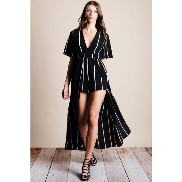 🆕 Striped Maxi Romper - Picture 2 of 6