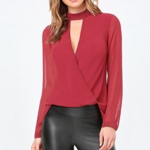 Bebe Mock Neck Hi-Lo Top New with tags