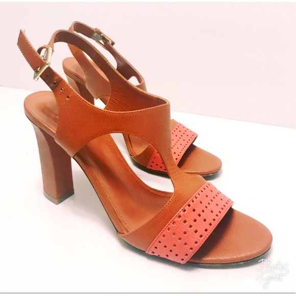 Hugo Boss Shoes - HUGO BOSS Leather Brown Salmon Heels Shoes 38.5
