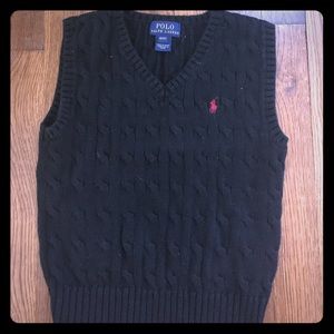 Boys knit RL vest.