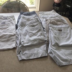 8 pair men's khaki shorts