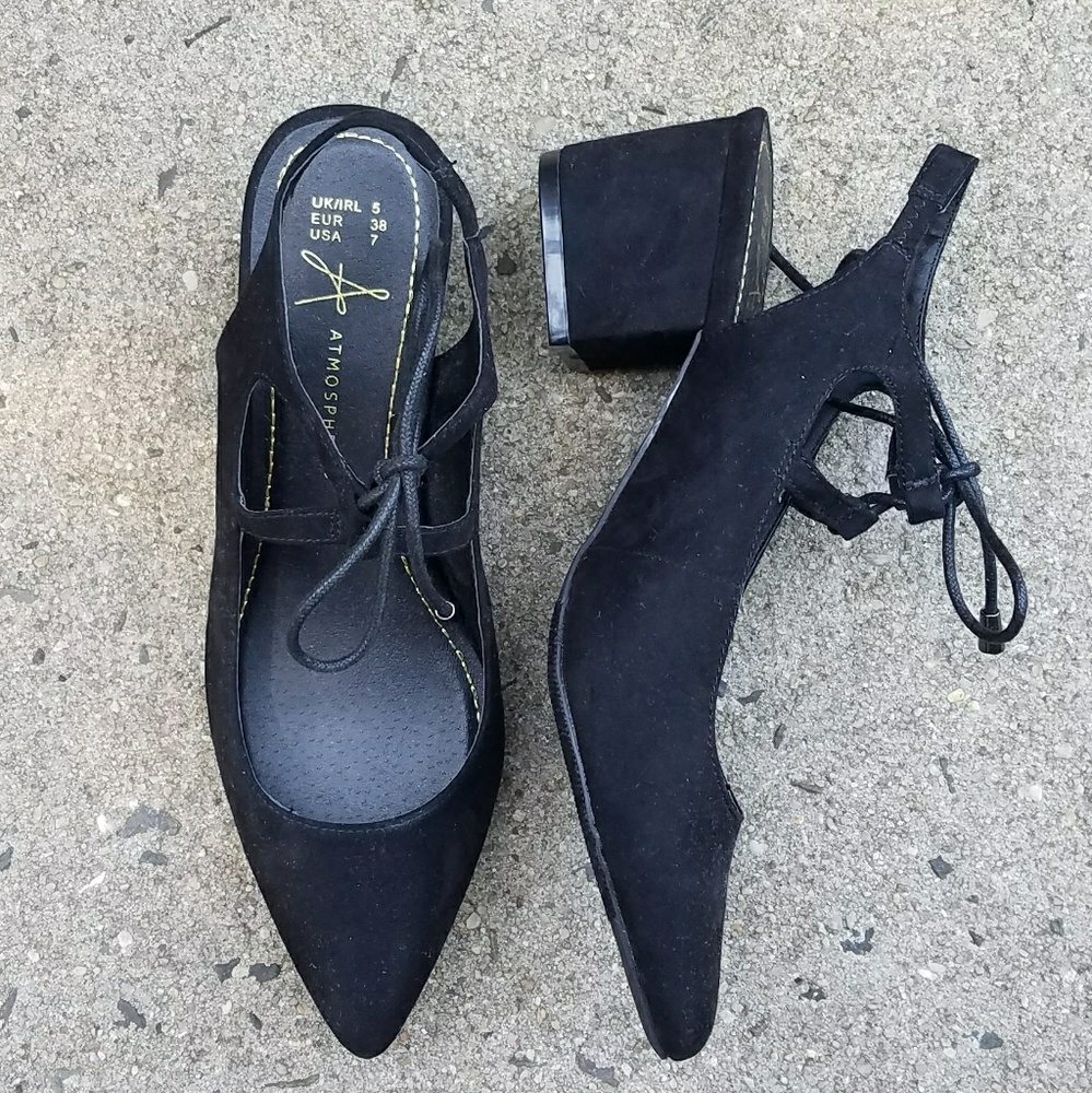 Faux Suede Heels