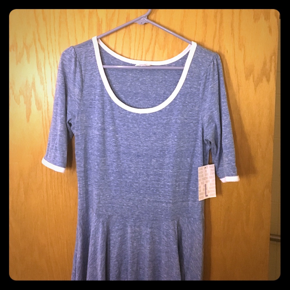 NWT LuLaRoe heathered blue Large Nicole