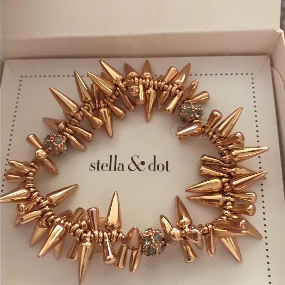 Stella & Dot Rose Gold Renegade Stretch Bracelet