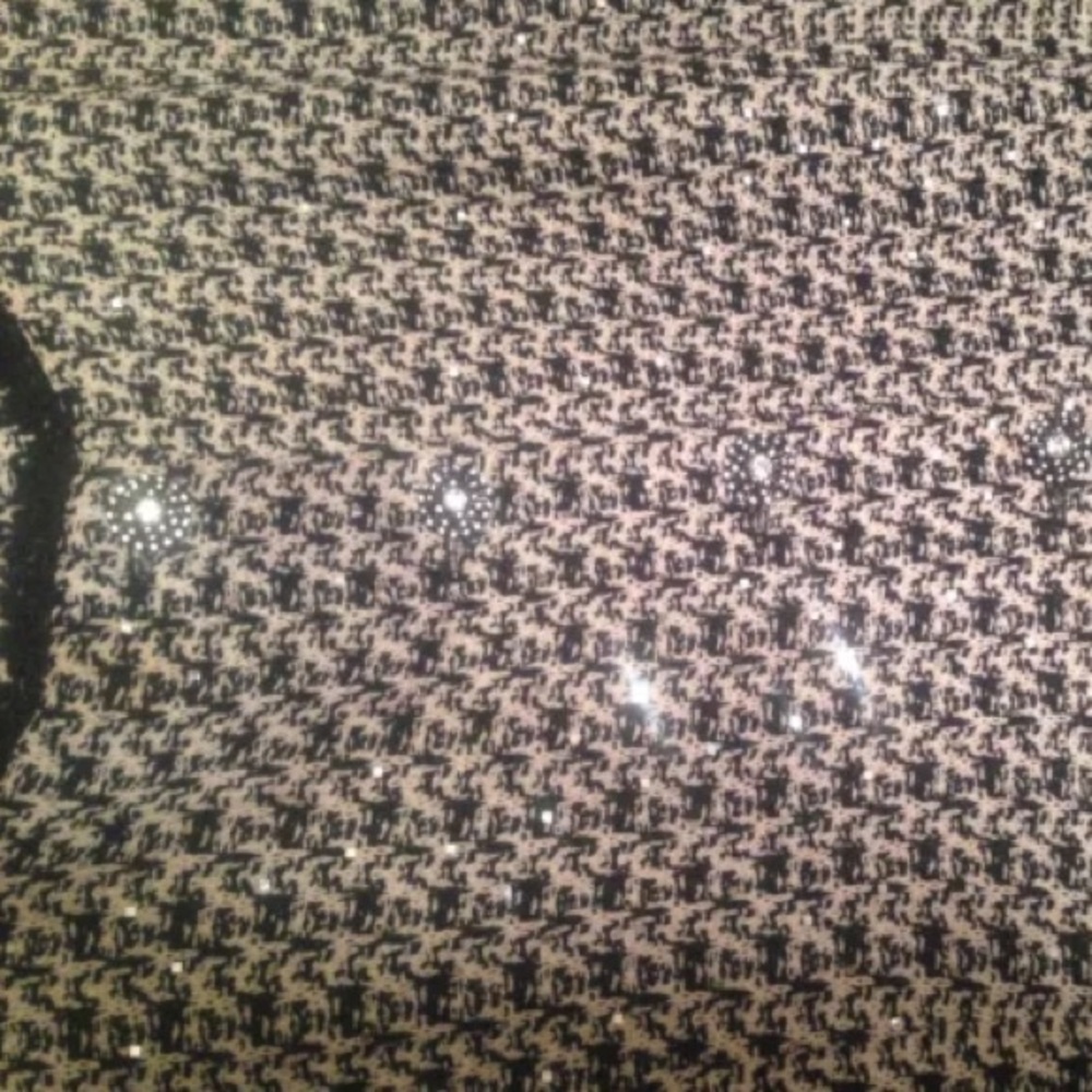 St John Evening Skirt Suit-Black &White,silver seq - Picture 4 of 7