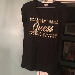 Black and gold guess shirt