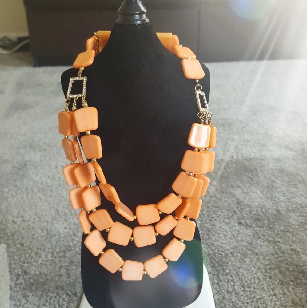 3/20 Peach layered necklace