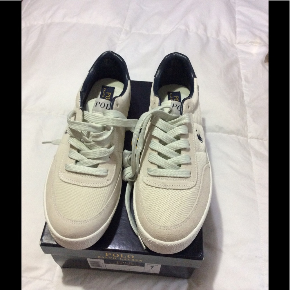 Authentic Cream Polo Ralph Lauren Sneakers