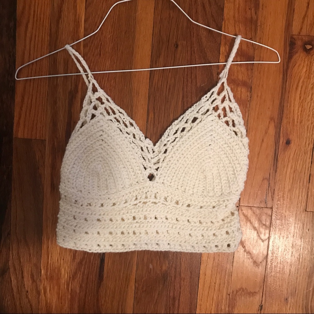 Hand-knitted Crop