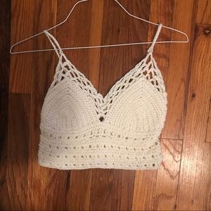Hand-knitted Crop