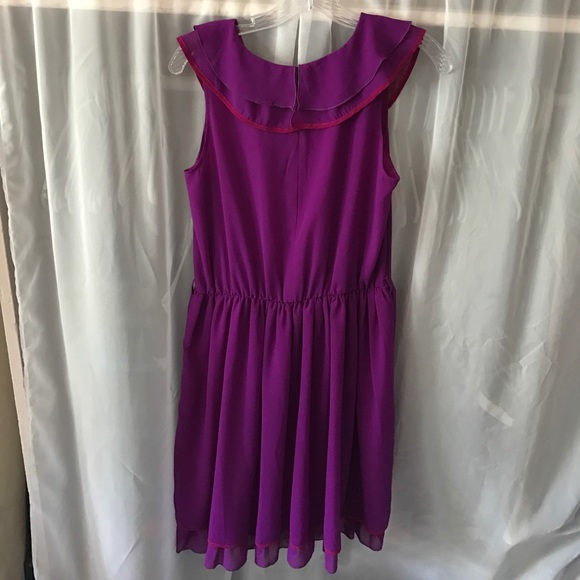 Purple Dress with Ruffle - Picture 2 of 4