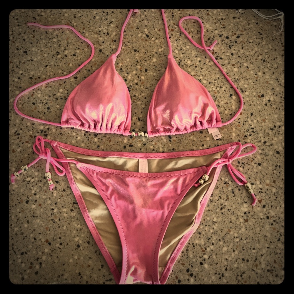 Victoria's Secret gold shimmer bikini