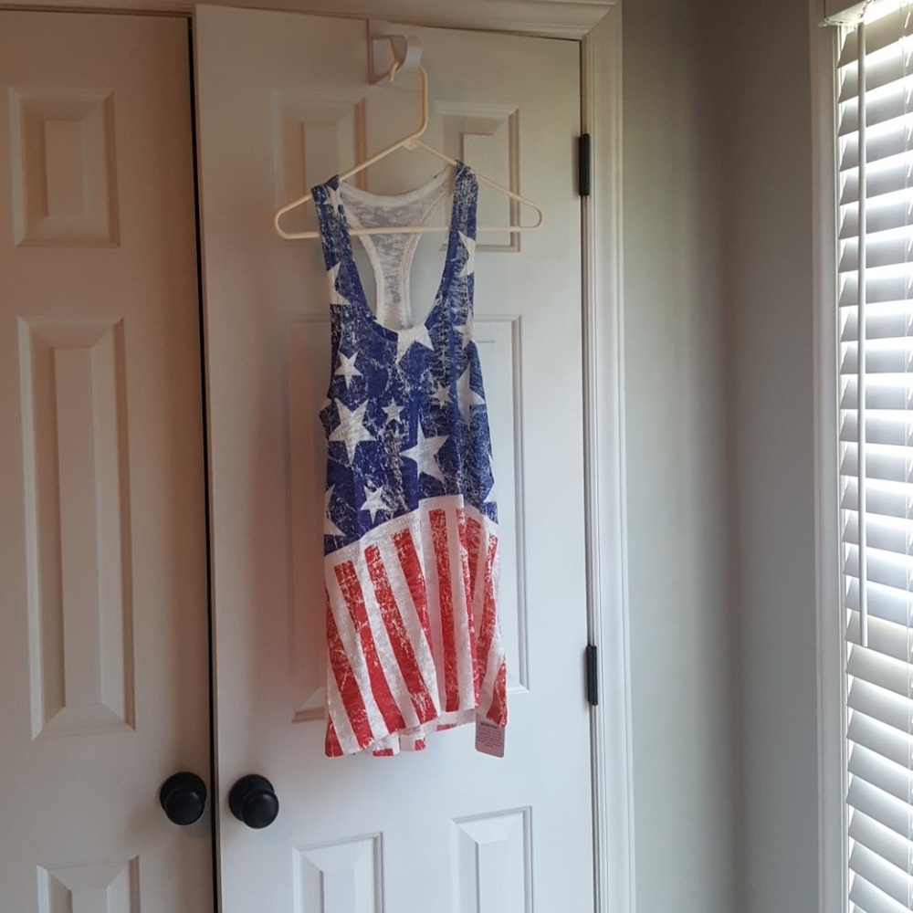 American flag tank top