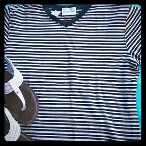 Black and white striped tee