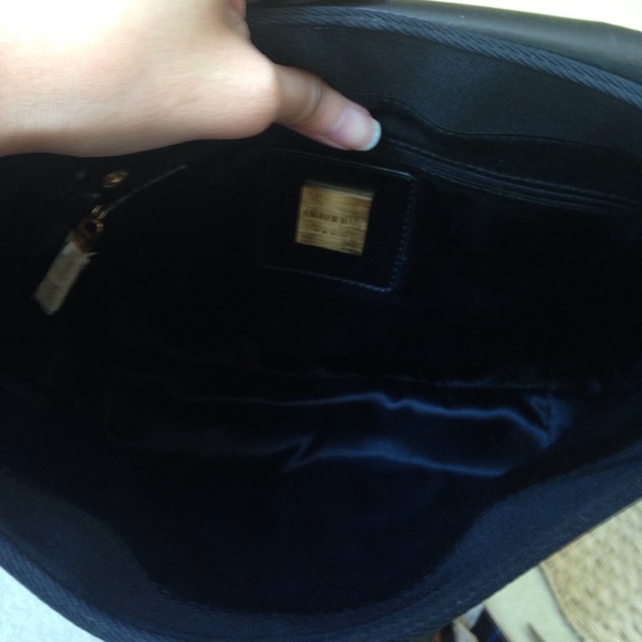 Leather new Andrew Marc leather trim bag - Picture 5 of 7