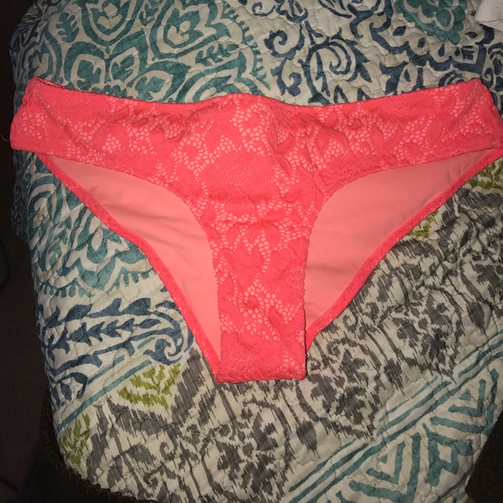 Victoria's Secret Coral/Hot Pink Swim Bottoms