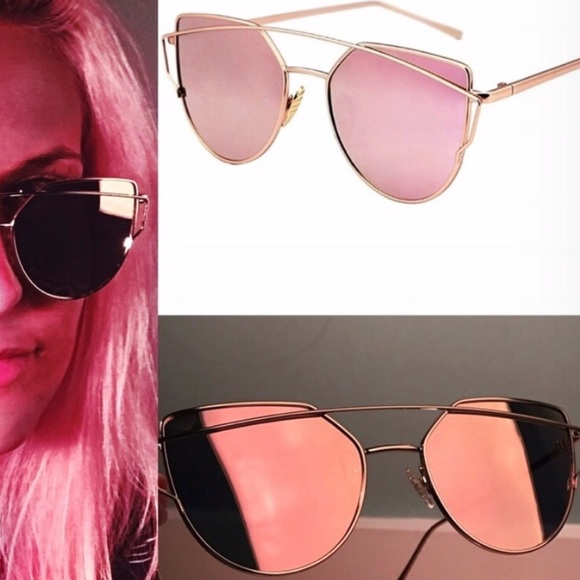 Sojos Sunglasses Rose Gold Metallic NIB - Picture 3 of 6