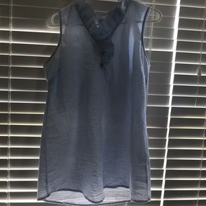 Mud pie seer sucker blouse size large