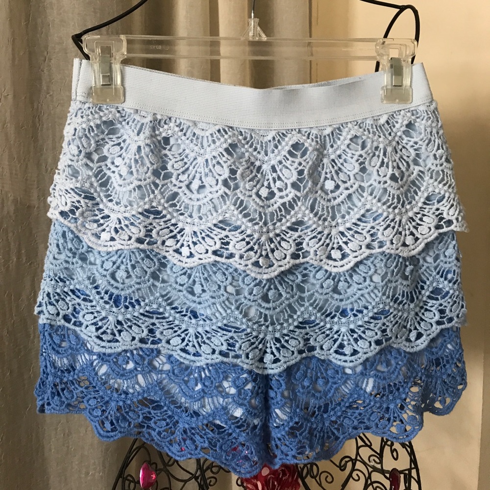 Target girls Xhilaration crochet tiered shorts