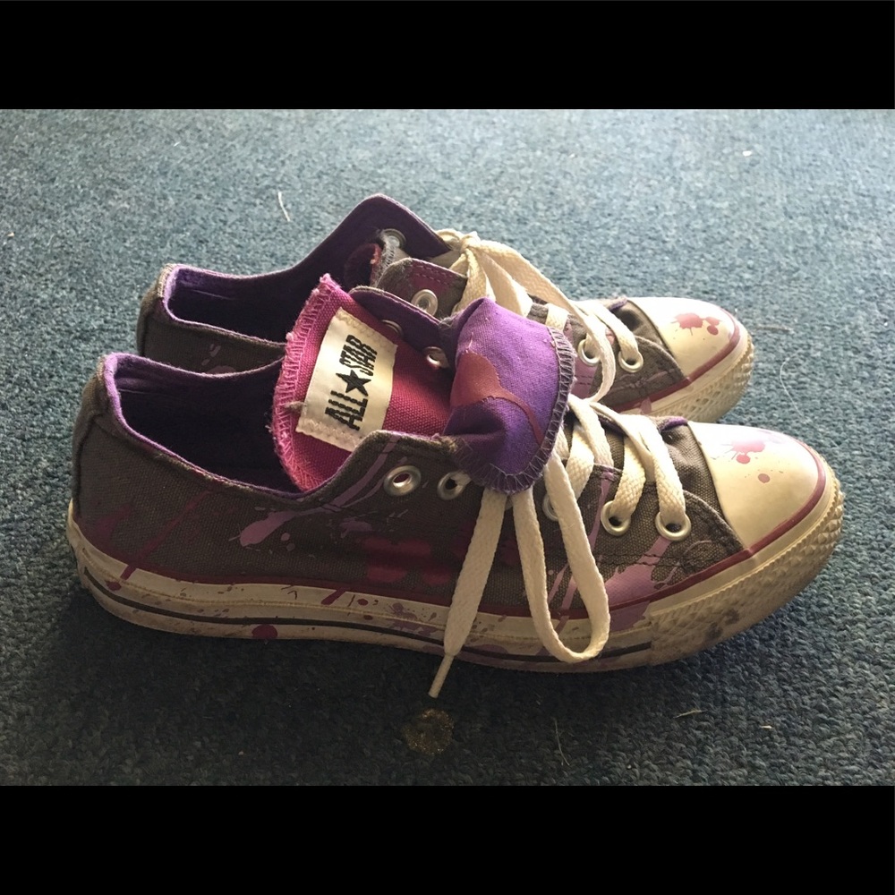 Grey and Purple Converse
