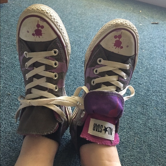 Grey and Purple Converse - Picture 4 of 4