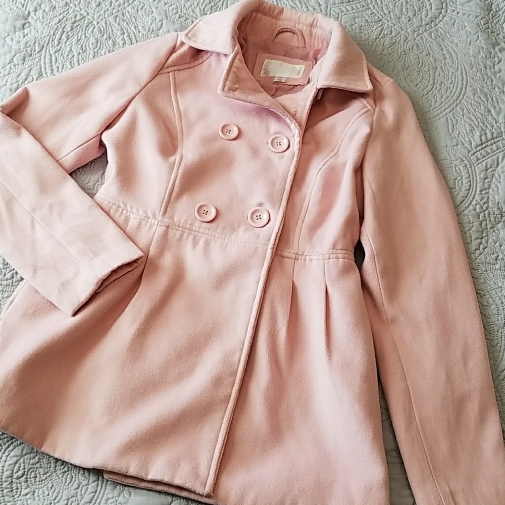 SOLD 🚫 Light Pink Womens Pea Coat