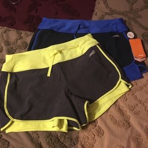 2 pairs Avia sport shorts with undershorts