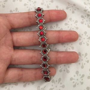 Victorian ruby red bracelet