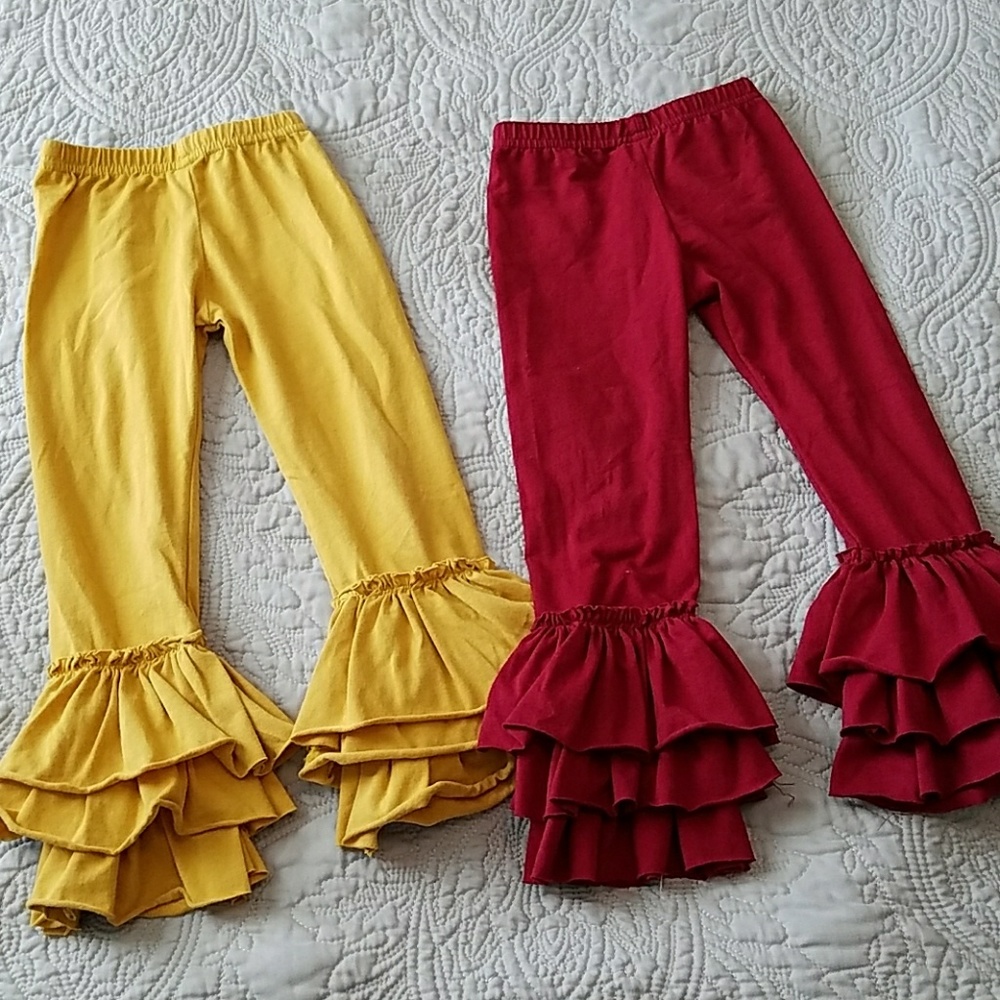 SOLD 🚫Girls Boutique Ruffle Leggings/Pants Bundle