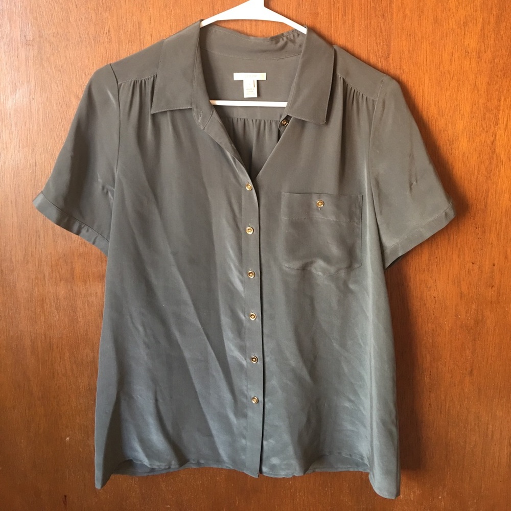 100% silk top from JCREW