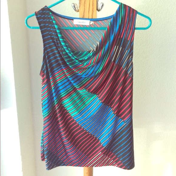 Calvin Klein multicolor blouse - Picture 1 of 3