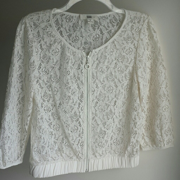 Issi Ivory Lace Bomber Jacket - Small - Picture 2 of 6