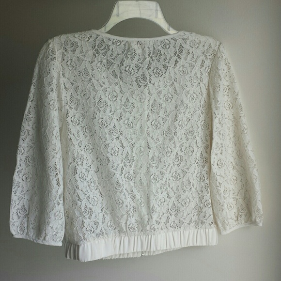 Issi Ivory Lace Bomber Jacket - Small - Picture 5 of 6