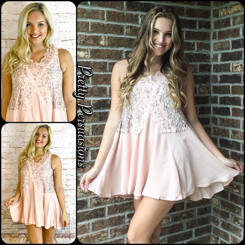 CLEARANCE‼️ Blush Lace Secret Origins Dress Tunic - Picture 5 of 8