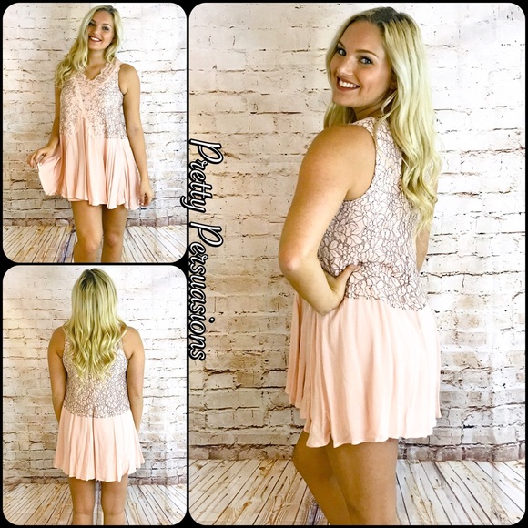 CLEARANCE‼️ Blush Lace Secret Origins Dress Tunic - Picture 3 of 8