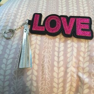 Love keychain shimmery