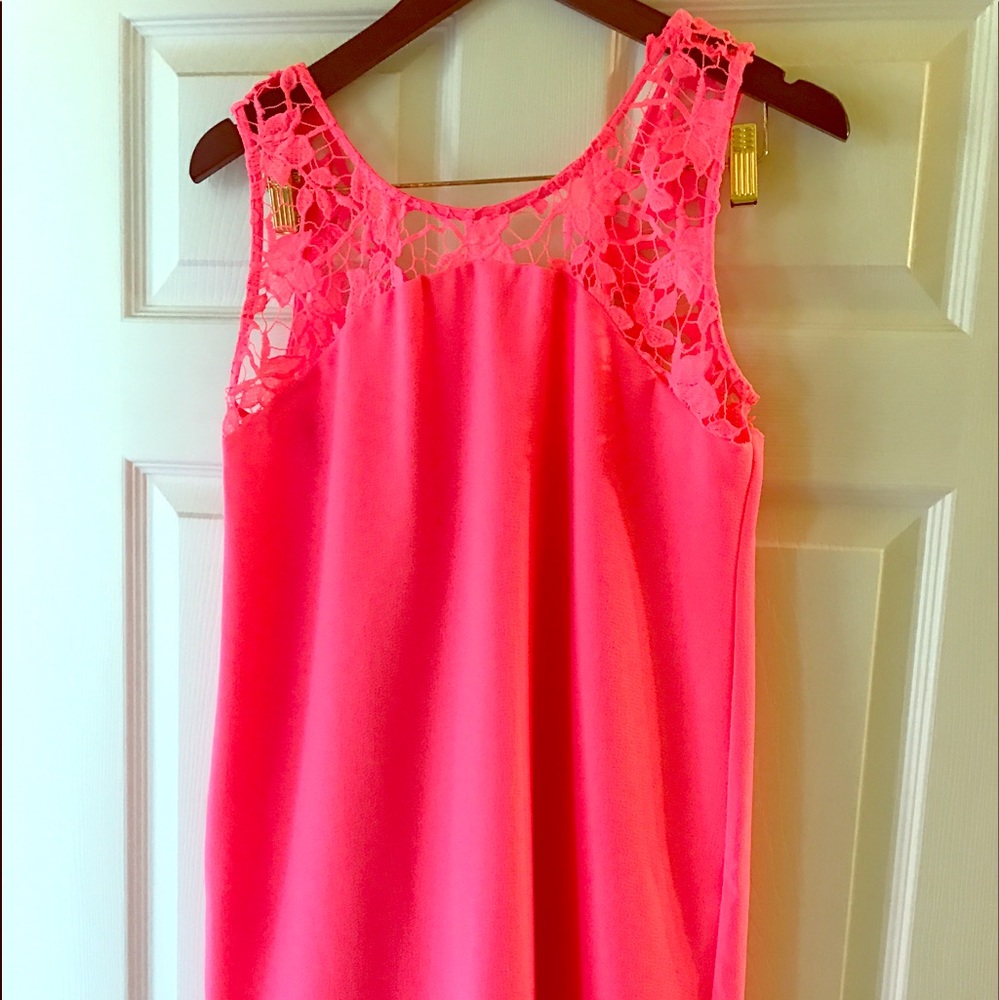 Gianni Bini neon lace dress