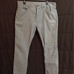 Blue corduroy pants, slim cut, Gap