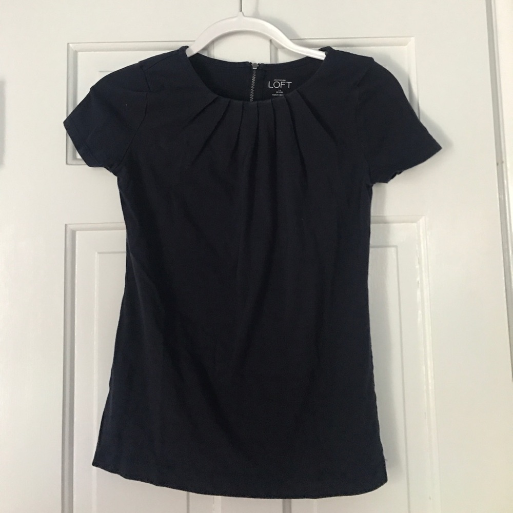 LOFT Navy Top