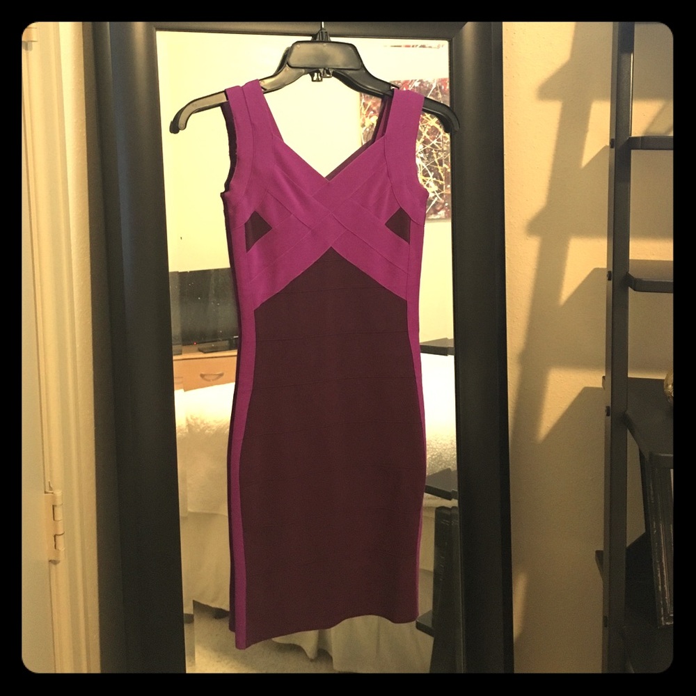 Size XS Bodycon two tone dress