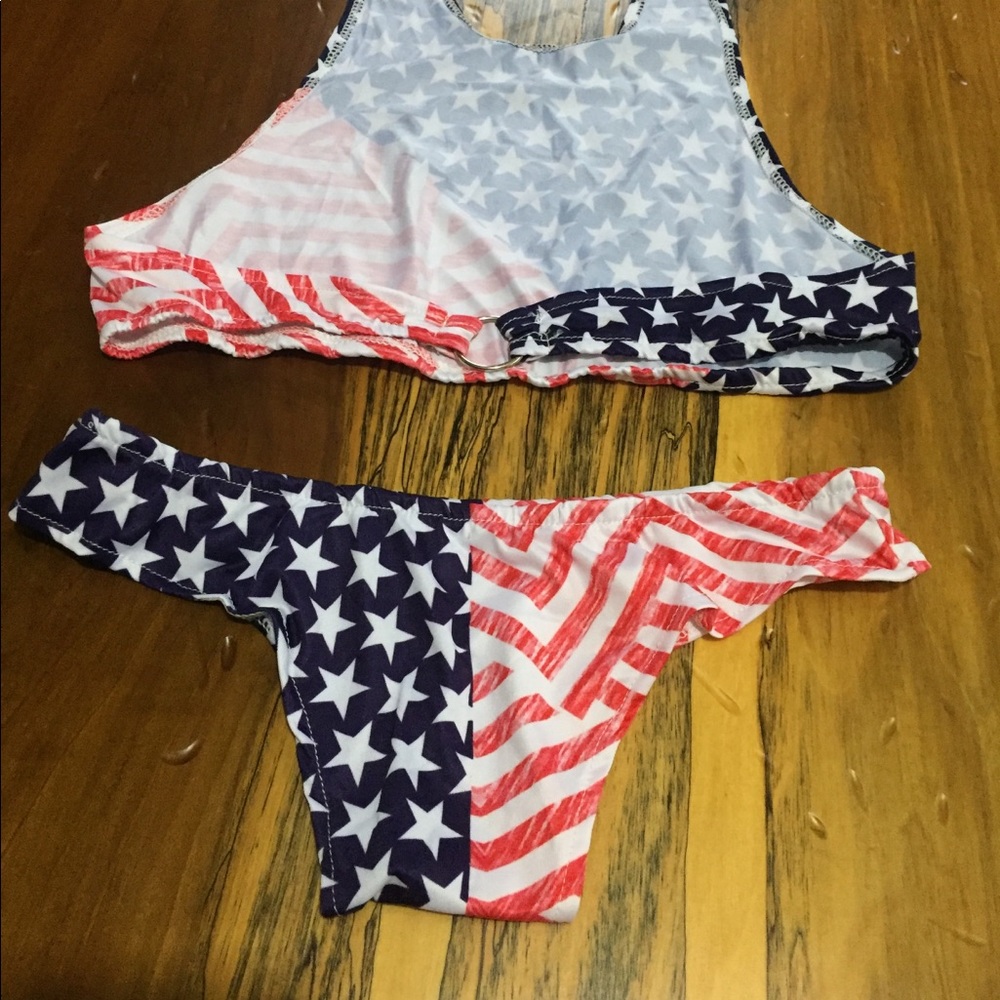 🇺🇸LAST ONE American Flag Bikini! Bottoms Listing - Picture 2 of 3